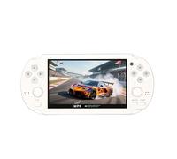 Consola de Juegos portátil Retro YHFITN de 4,3 Pulgadas con Doble Joystick, Compatible con TV, niños y Adultos. (White)