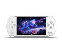 Consola de Juegos portátil Retro YHFITN de 4,3 Pulgadas: Juegos clásicos Integrados, Reproductor de Videojuegos portátil con conexión a TV, batería Recargable y expansión de Tarjeta TF. (White)