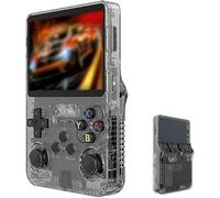 Consola de juegos retro BINZHIGE R36S, pantalla IPS 8,9 cm, 64 GB, 15000+ juegos clásicos, sistema Linux, negro translúcido