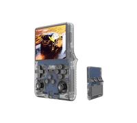 Consola de juegos retro, consolas de juegos portátiles R40S Pro, más de 30000 juegos, consola portátil de videojuegos con pantalla IPS de 3.5 pulgadas, sistema Linux, salida de TV OTG, 256G (gris)