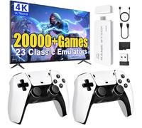 Consola de Juegos Retro, Game Stick 21.000+ Juegos Clásicos, Plug & Play HDMI, Consola Portáti 2 Mandos Inalámbricos, Niños y Adultos (Edición UP+)