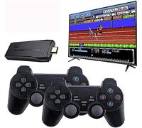 Consola de juegos retro inalámbrica, palo de juego retro, juego Nostalgia Stick, salida HDMI 4K, palo de videojuego Plug and Play integrado en más de 10000 juegos, con controladores inalámbricos duale