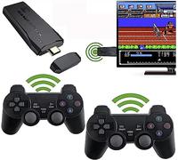 Consola de juegos retro inalámbrica, palo de juego retro, juego Nostalgia Stick, salida HDMI 4K, palo de videojuego Plug and Play integrado en más de 10000 juegos, 9 emuladores clásicos, con controlad