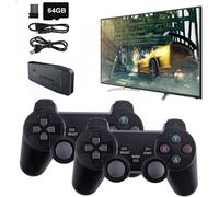 Consola de Juegos Retro nostálgica, Game Stick 64G, Salida HDMI 4K Ultra HD, 9 emuladores clásicos, 2 Controladores inalámbricos de 2,4 GHz para niños y Adultos, Regalos Vacaciones, cumpleaños.