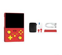 Consola de juegos retro portátil XF45V con pantalla IPS HD de 4,5 pulgadas, más de 18000 juegos clásicos, más de 30 emuladores, joystick extraíble, portátil, 4000 mAh, azul transparente (rojo)