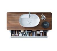 Consola de madera maciza LU9461 de Duravit Luv, anchura 1388 mm, apta para mueble bajo lavabo LU9561, LU9566, LU946107777