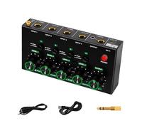 Consola de mezcla auditiva de 4 entradas, tecnología de reducción de ruido, procesado claro, mezclador de configuración móvil