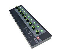 Consola de micrófonos de cuerpo de metal de 4/8 canales con conectores de 6,35 mm para músicos e ingenieros estéreo, mezclador de consola de sonido sobre la marcha