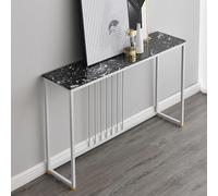 Consola de Pasillo con Estante para sofá, Mesa de Entrada con Espejo de mármol, Moderna, Circular, Rectangular, para Pared, Mueble de TV Flotante Moderno, Consola Multimedia de Pared, Centro