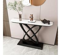 Consola de Pasillo con Estante para sofá, Mesa de Entrada con Espejo de mármol, Moderna, Circular, Rectangular, para Pared, Mueble de TV Flotante Moderno, Consola Multimedia de Pared, Centro