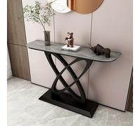 Consola de Pasillo con Estante para sofá, Mesa de Entrada con Espejo de mármol, Moderna, Circular, Rectangular, para Pared, Mueble de TV Flotante Moderno, Consola Multimedia de Pared, Centro