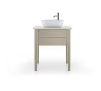 Duravit Luv Consola de piedra de cuarzo LU9465, anchura 688mm, se adapta a la subestructura del lavabo LU9560, LU9565, LU946501717, Color: Estructura blanca