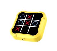 Consola de Rompecabezas portátil Tic TAC Toe Bolt for Memoria y educación, Juegos de Mesa portátiles de Viaje for niños y Adultos.(Geel,Battery-Powered)