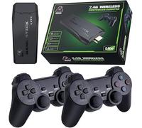 Consola de Videojuegos Retro HDMI con Tarjeta Incorporada de 32 GB Más de 10000 Juegos, Consola de Juegos Super Wireless USB Plug and Play TV Stick con 2 Gamepads Compatible con Salida 4K HD