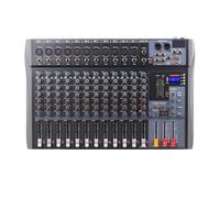 Consola DJ Mezclador De Audio Consolas Mezcladoras Serie CT Conexión Bluetooth Adecuada For Estudios De Grabación, Bares Y Ensayos Ampliamente Aplicable(12 Black)