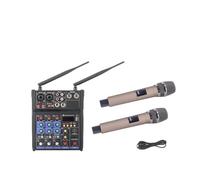 Consola Dj Mixer 4 Canales con Micrófono Inalámbrico UHF Mezcla de Sonido Bluetooth 48V,Una Experiencia De Sonido MáS Interesante
