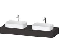 Consola Duravit Collection One, 1600x550x170mm, recortable izquierda y derecha, QA4808080800000, Color: supermercado de grafito