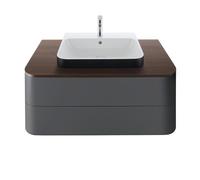 Consola Duravit Happy D.2 Plus HP031E, 1000x550 mm, 1 hueco, para base de lavabo HP4931, HP4941, HP4951, HP4961, HP4971, HP031E06969, Color: Nogal cepillado Chapa de madera auténtica