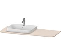 Consola Duravit Happy D.2 Plus, 1300x550 mm, 1 hueco a la izquierda, para mueble bajo lavabo HP4942, HP4962, HP4972, HP031KL8383, Color: Decoración supermate color topo