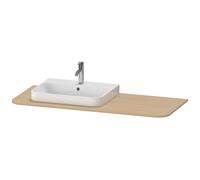 Consola Duravit Happy D.2 Plus, 1300x550 mm, 1 hueco a la izquierda, para mueble bajo lavabo HP4942, HP4962, HP4972, HP031KL7171, Color: Roble mediterráneo Chapa de madera auténtica