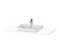 Consola Duravit Happy D.2 Plus, 1300x550 mm, 1 hueco en el centro, para mueble bajo lavabo HP4942, HP4962, HP4972, HP031KM8484, Color: Decoración blanco supermate