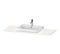 Consola Duravit Happy D.2 Plus, 1300x550 mm, 1 hueco en el centro, para mueble bajo lavabo HP4942, HP4962, HP4972, HP031KM2222, Color: Decoración blanca de alto brillo