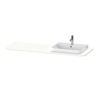 Consola Duravit Happy D.2 Plus, 1600x550 mm, 1 hueco a la derecha, para mueble bajo lavabo HP4944, HP4963, HP4973, HP031HR8484, Color: Decoración blanco supermate