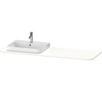 Consola Duravit Happy D.2 Plus, 1600x550 mm, 1 hueco a la izquierda, para mueble bajo lavabo HP4944, HP4963, HP4973, HP031HL3636, Color: Blanco seda lacado mate