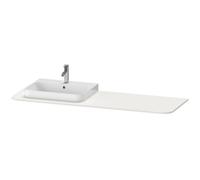 Consola Duravit Happy D.2 Plus, 1600x550 mm, 1 hueco a la izquierda, para mueble bajo lavabo HP4944, HP4963, HP4973, HP031HL3939, Color: Nórdico Seda blanca laca mate