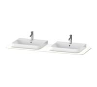 Consola Duravit Happy D.2 Plus, 1600x550 mm, 2 recortes, para mueble bajo lavabo HP4946B, HP4964B, HP4974B, HP032HB8484, Color: Decoración blanco supermate