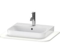 Consola Duravit Happy D.2 Plus HP031B, 650x480 mm, 1 hueco, para base de lavabo HP4940, HP4960, HP031B03636, Color: Blanco seda lacado mate