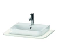 Consola Duravit Happy D.2 Plus HP031B, 650x480 mm, 1 hueco, para base de lavabo HP4940, HP4960, HP031B03939, Color: Nórdico Seda blanca laca mate