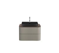 Consola Duravit Happy D.2 Plus HP031B, 650x480 mm, 1 hueco, para base de lavabo HP4940, HP4960, HP031B06969, Color: Nogal cepillado Chapa de madera auténtica