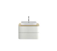 Consola Duravit Happy D.2 Plus HP031B, 650x480 mm, 1 hueco, para base de lavabo HP4940, HP4960, HP031B07171, Color: Roble mediterráneo Chapa de madera auténtica