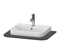 Consola Duravit Happy D.2 Plus HP031B, 650x480 mm, 1 hueco, para base de lavabo HP4940, HP4960, HP031B08080, Color: supermercado de grafito
