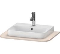 Consola Duravit Happy D.2 Plus HP031B, 650x480 mm, 1 hueco, para base de lavabo HP4940, HP4960, HP031B08383, Color: Decoración supermate color topo