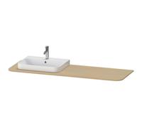 Consola Duravit Happy D.2 Plus HP031H, 1600x550 mm, 1 hueco a la izquierda, para lavabo base HP4934, HP4944, HP4954, HP4963, HP4973, HP031HL7171, Color: Roble mediterráneo Chapa de madera auténtica