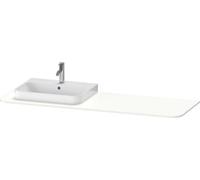 Consola Duravit Happy D.2 Plus HP031H, 1600x550 mm, 1 hueco a la izquierda, para lavabo base HP4934, HP4944, HP4954, HP4963, HP4973, HP031HL3636, Color: Blanco seda lacado mate