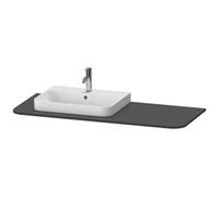 Consola Duravit Happy D.2 Plus HP031K, 1300x550 mm, 1 hueco a la izquierda, para lavabo base HP4932, HP4942, HP4962, HP4972, HP031KL8080, Color: supermercado de grafito