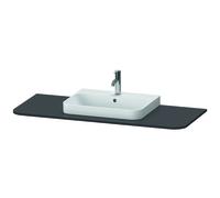 Consola Duravit Happy D.2 Plus HP031K, 1300x550 mm, 1 hueco en el centro, para lavabo base HP4932, HP4942, HP4962, HP4972, HP031KM8080, Color: supermercado de grafito