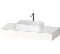 Consola Duravit Qatego, 1200x550x170mm, con recorte central, QA4802022220000, Color: Blanco brillo intenso