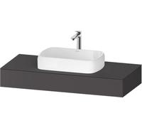 Consola Duravit Qatego, 1200x550x170mm, con recorte central, QA4802049490000, Color: Grafito mate