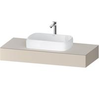 Consola Duravit Qatego, 1200x550x170mm, con recorte central, QA4802083830000, Color: supermatt taupe