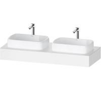 Consola Duravit Qatego, 1400x550x170mm, con dos recortes, QA4805018180000, Color: Blanco Mate
