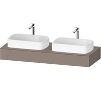 Consola Duravit Qatego, 1400x550x170mm, con dos recortes, QA4805043430000, Color: Basalto mate