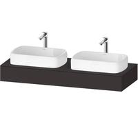 Consola Duravit Qatego, 1400x550x170mm, con dos recortes, QA4805080800000, Color: supermercado de grafito
