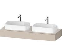 Consola Duravit Qatego, 1400x550x170mm, con dos recortes, QA4805083830000, Color: supermatt taupe