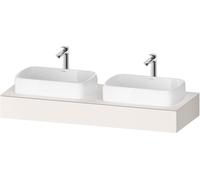 Consola Duravit Qatego, 1400x550x170mm, con dos recortes, QA4805084840000, Color: Supermatt blanco