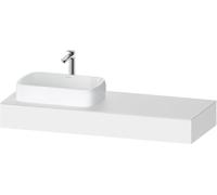 Consola Duravit Qatego, 1400x550x170mm, con recorte a la izquierda, QA4803018180000, Color: Blanco Mate