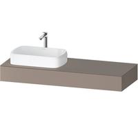 Consola Duravit Qatego, 1400x550x170mm, con recorte a la izquierda, QA4803043430000, Color: Basalto mate